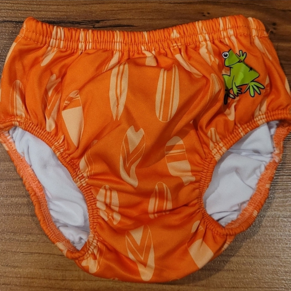 🎉5/$20 Swim School Boy Girl 18 Months Large Reusable Swim Diaper Orange